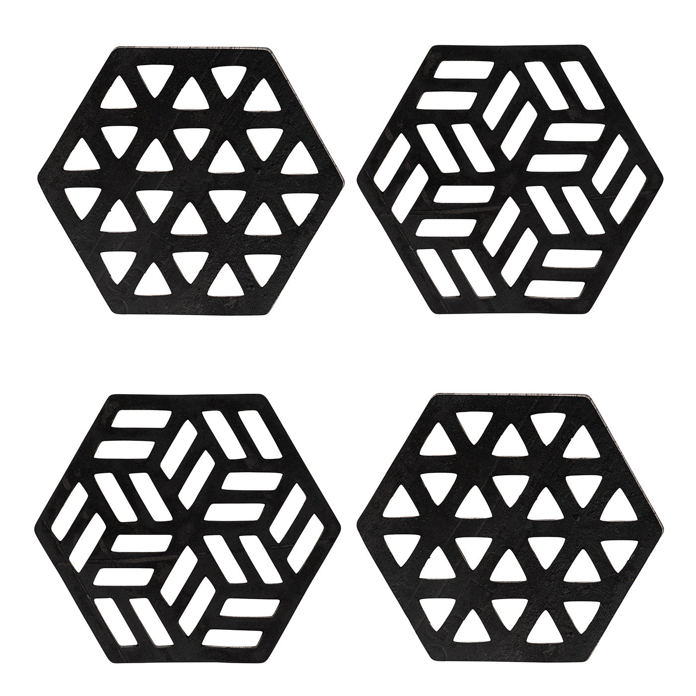 Zeta Handcrafted Recycled Rubber Coaster - Set of 2 or 4-0