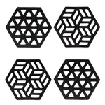 Zeta Handcrafted Recycled Rubber Coaster - Set of 2 or 4-0