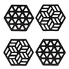 Zeta Handcrafted Recycled Rubber Coaster - Set of 2 or 4-0