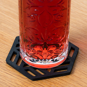 Zeta Handcrafted Recycled Rubber Coaster - Set of 2 or 4-2